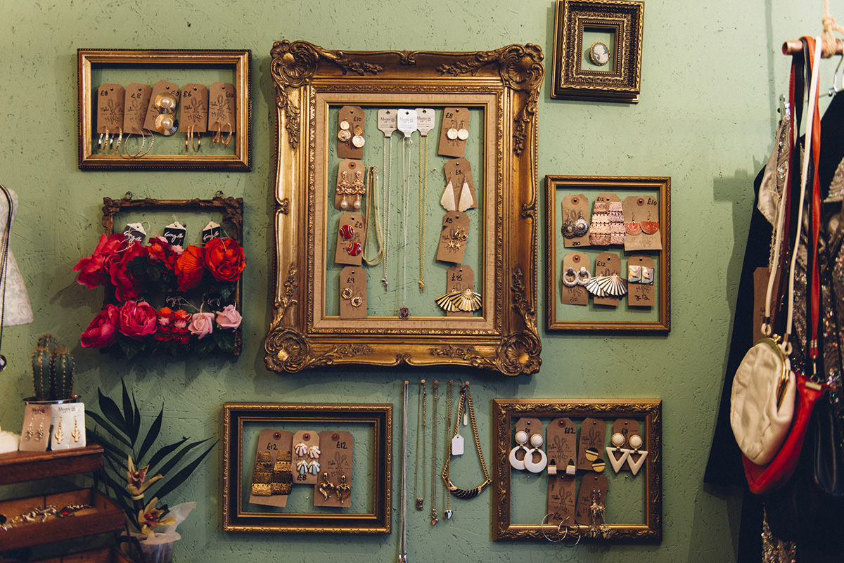 A selection of our vintage jewellery here at Make Do and Mend in Brixton.