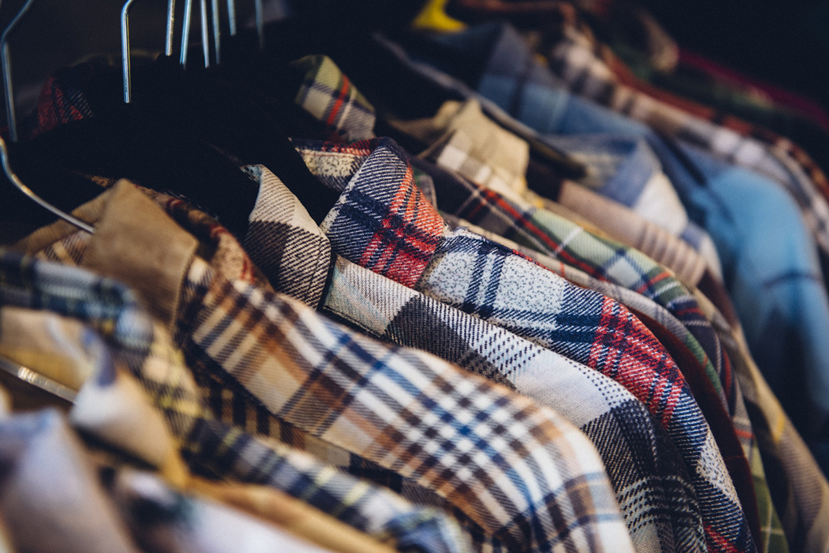 A selection of our men's fashion here at Make Do and Mend in Brixton.